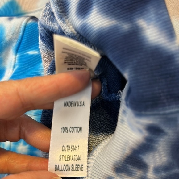 AGOLDE Balloon Sleeve Tie Dye Sweatshirt SzXS - Picture 7 of 7